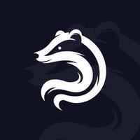 Badger logo on isolated background vector