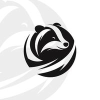 Badger logo on isolated background vector