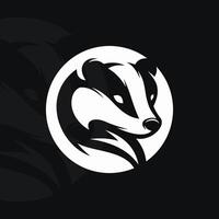 Badger logo on isolated background vector