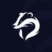 Badger logo on isolated background vector