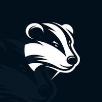Badger logo on isolated background vector