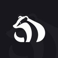 Badger logo on isolated background vector