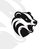 Badger logo on isolated background vector