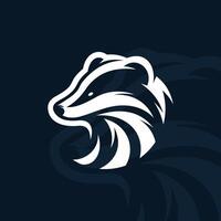 Badger logo on isolated background vector