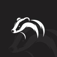 Badger logo on isolated background vector