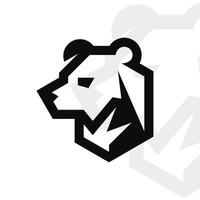 Bear logo on isolated background vector