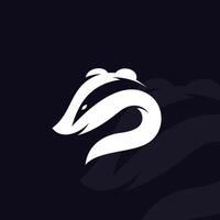 Badger logo on isolated background vector
