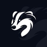 Badger logo on isolated background vector