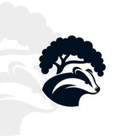 Badger logo on isolated background vector