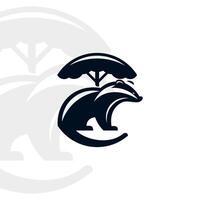 Badger logo on isolated background vector