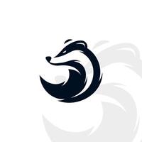 Badger logo on isolated background vector