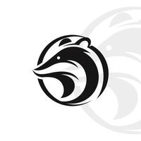 Badger logo on isolated background vector