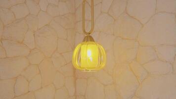 Warm Glow of Yellow Pendant Light video