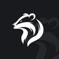 Badger logo on isolated background vector