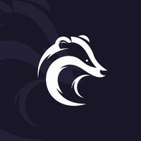 Badger logo on isolated background vector