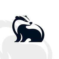 Badger logo on isolated background vector