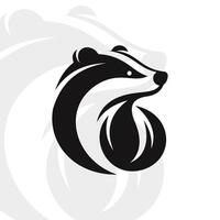 Badger logo on isolated background vector