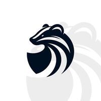 Badger logo on isolated background vector