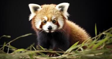 Capturing the Playful Essence of a Young Lesser Panda photo