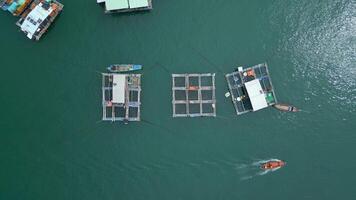 Aerial View Of The Fishing Village On The Coast Of Phu Quoc Island Vietnam. video