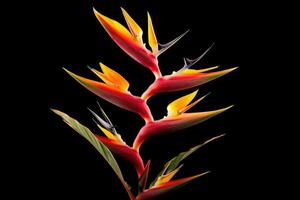 Stunning bird of paradise flowers captured in full bloom photo