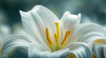 Lily flowers in garden. photo