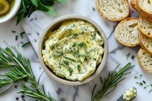 Healthy homemade herb butter photo