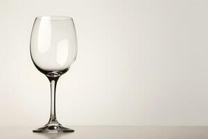 Empty wine glass without background. photo