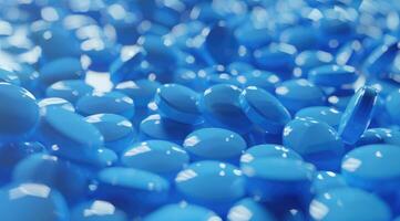 azul pastillas antecedentes , medicina concepto. foto