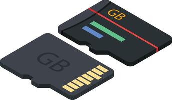 Isometric Memory Card vector