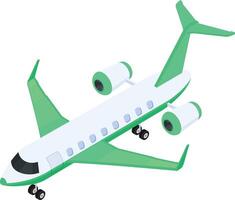 Isometric Private Jet vector