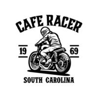 Cafe racer custom motor club logo isolated. Best for automotive tshirt design vector