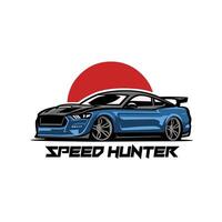 Sport Car Speed Hunter Logo Isolated. Best for Automotive Related Industry Logo vector