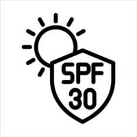 spf 30 in flat design style vector