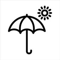 umbrella in flat design style vector