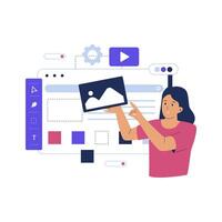 UI and UX design illustration concept vector