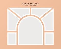 Photo Frame Collage With Flat Design Template vector