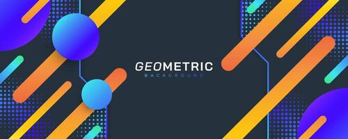 resumen antecedentes con vistoso geométrico formas moderno y sencillo creativo bandera diseño vector