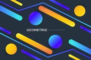 Abstract Background with Colorful Geometric Shapes. Modern and Simple Creative Banner Design vector