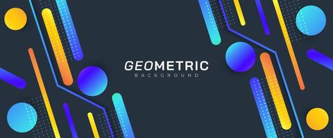 Abstract Background with Colorful Geometric Shapes. Modern and Simple Creative Banner Design vector