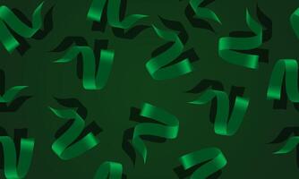 Abstract seamless pattern with green ribbons. vector