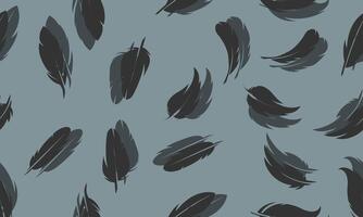 Feather seamless pattern background. Vintage card for fabric design. vector