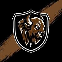 Bull Bison Buffalo Mascot Logo Icon Design, Template Logo Illustration vector