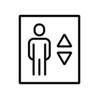 Elevator icon isolated on white background. vector
