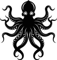 Octopus silhouette illustration design vector