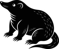 Mole silhouette illustration design vector