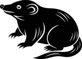 Mole silhouette illustration design vector