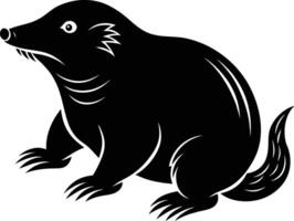 Mole silhouette illustration design vector