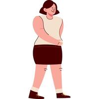 mujer plano estilo personaje ilustración vector