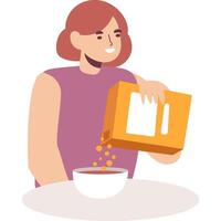 breakfast flat style character illustration vector